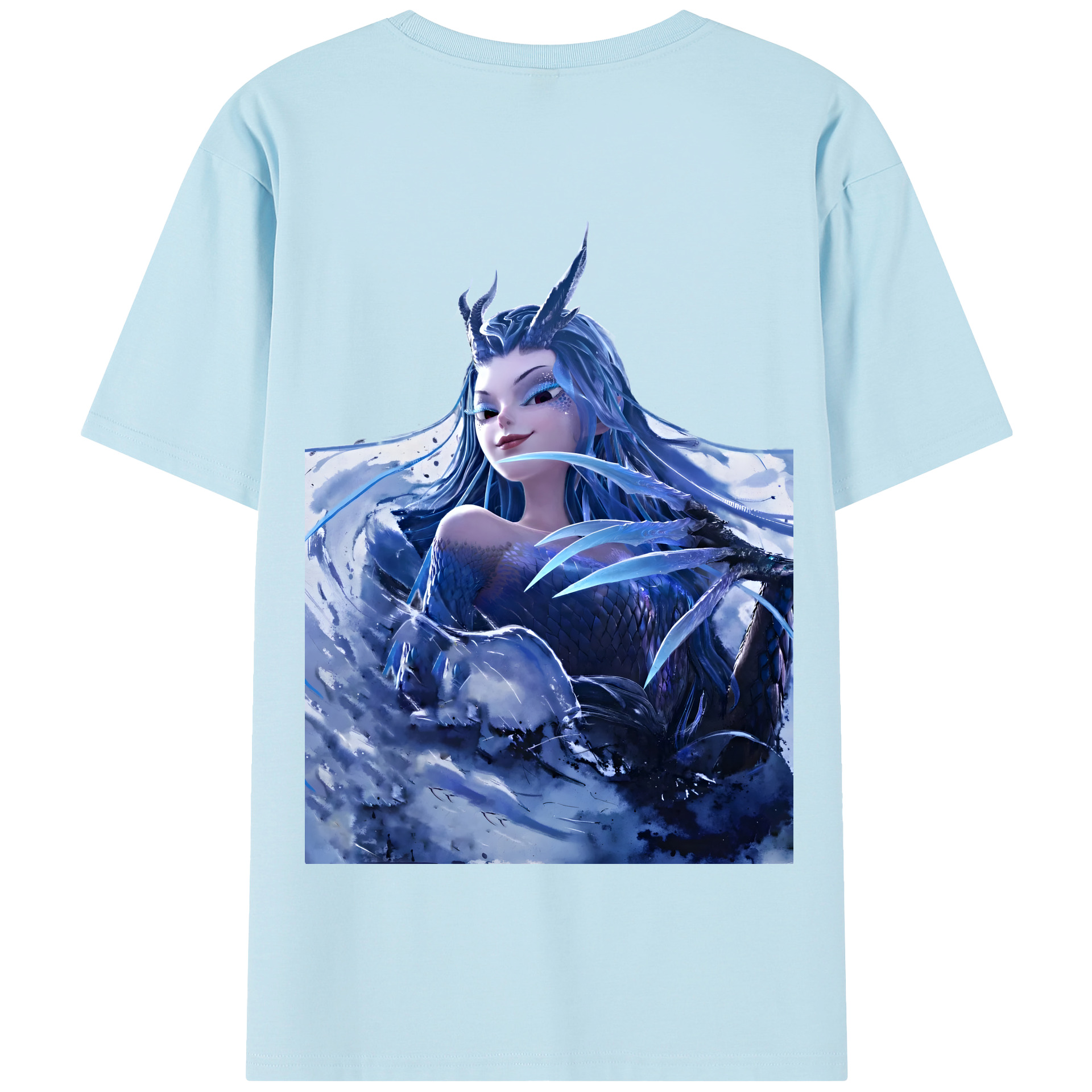 （画像用） Ne Zha 2 ナタ 魔童の大暴れ 綿100％半袖Tシャツ（背面プリント）